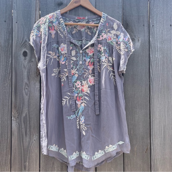 Johnny Was Embroidered Tunic Top - Picture 1 of 4